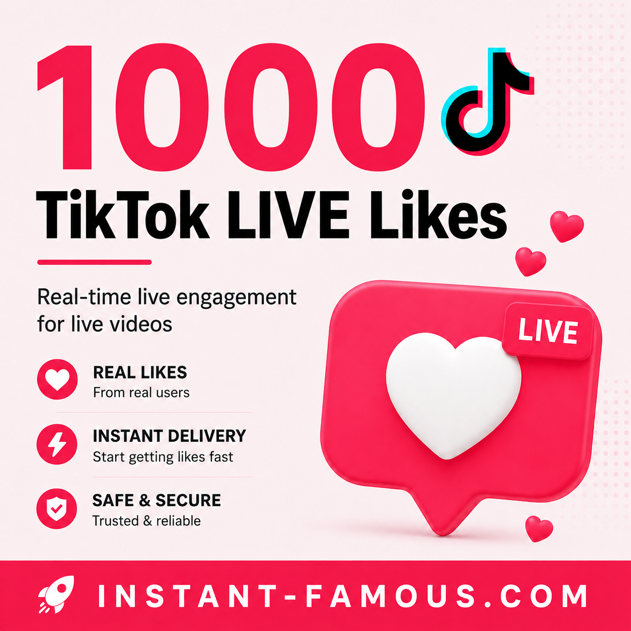 1000 TikTok LIVE likes