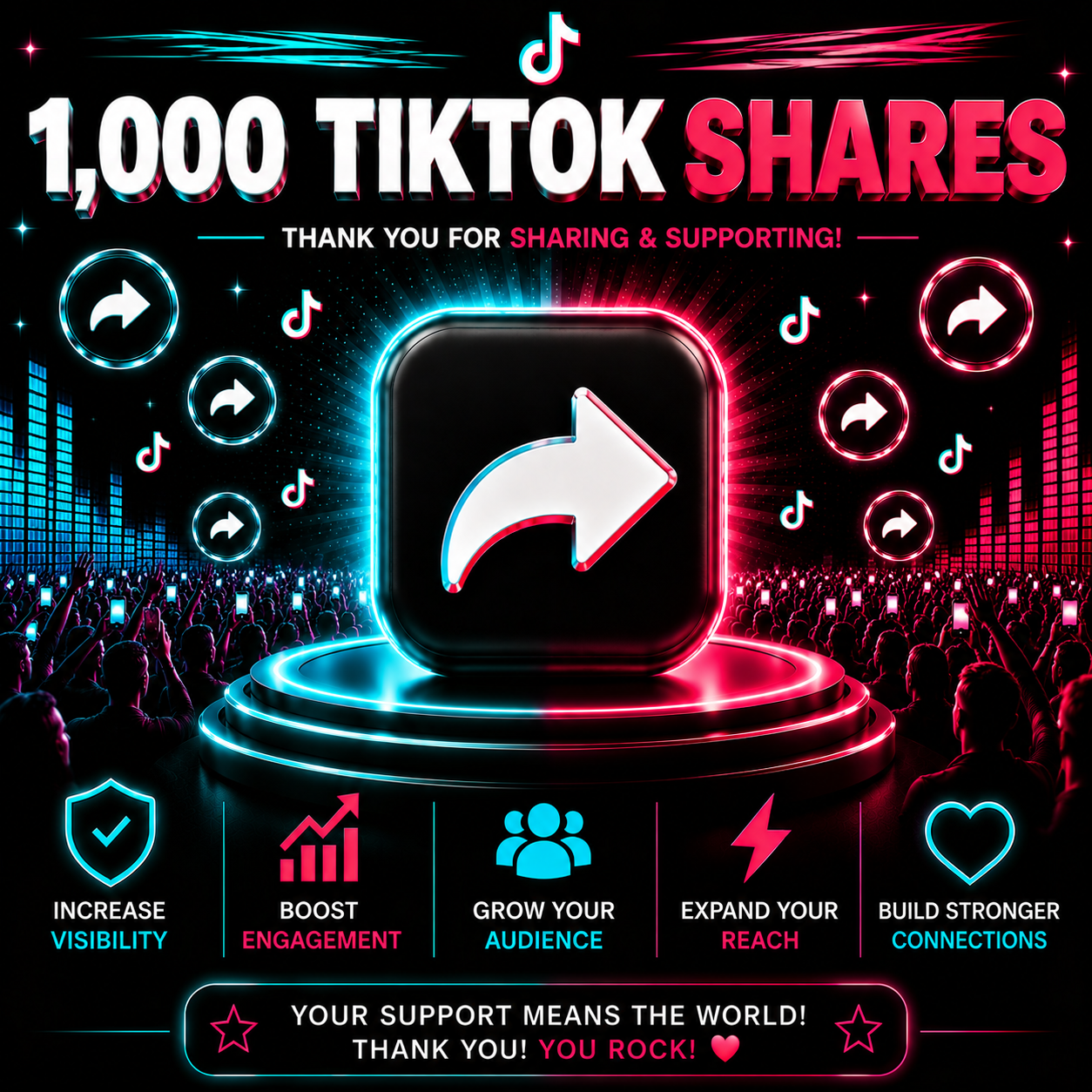 1000 Tiktok Shares