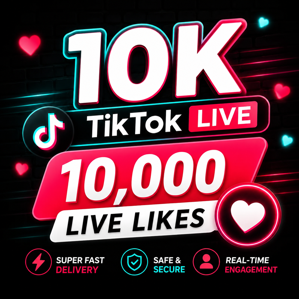 10,000 TikTok live likes