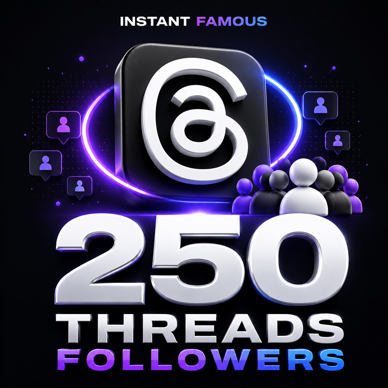 250 threads followers