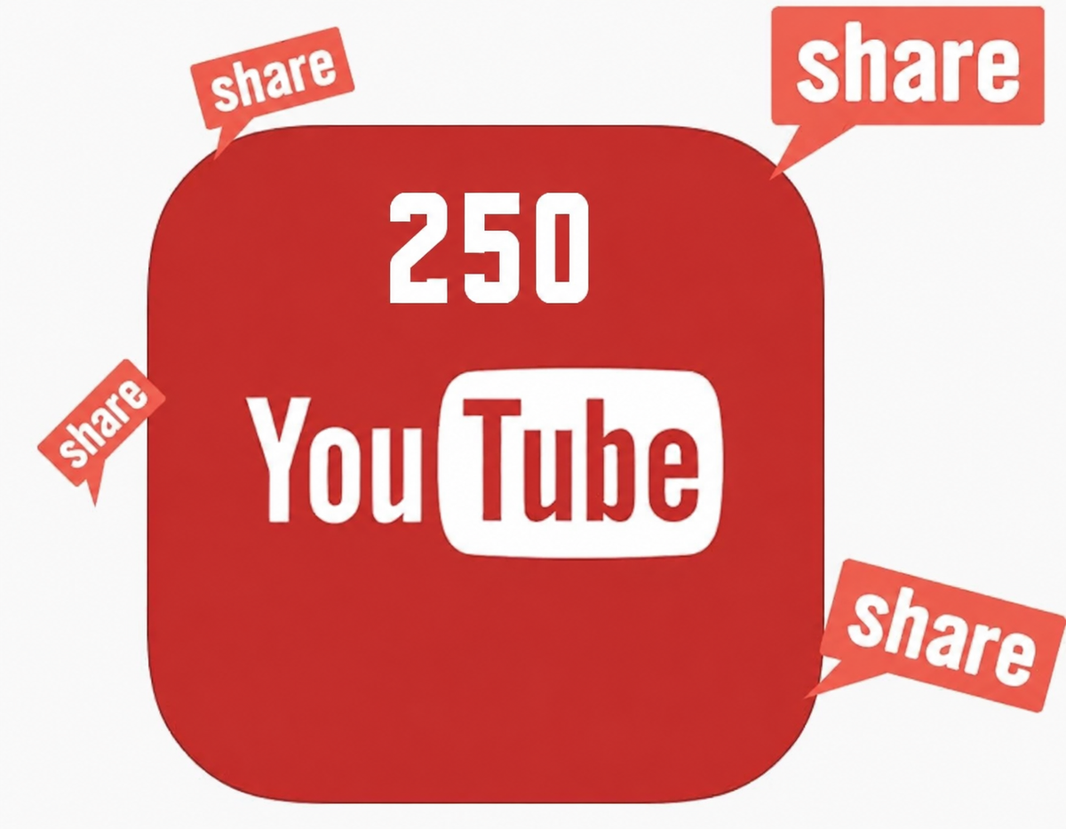 250 YouTube Shares