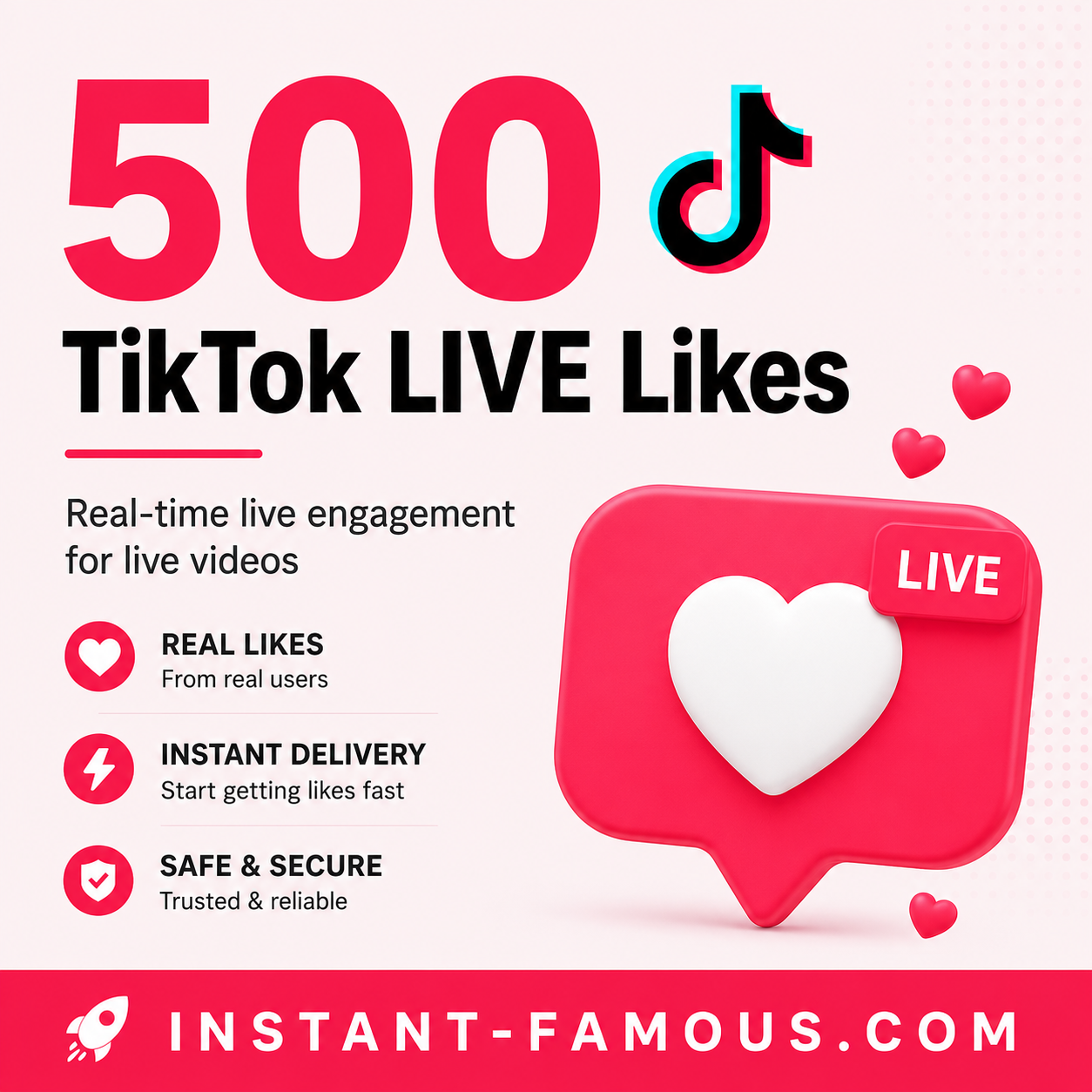  500 TikTok LIVE likes
