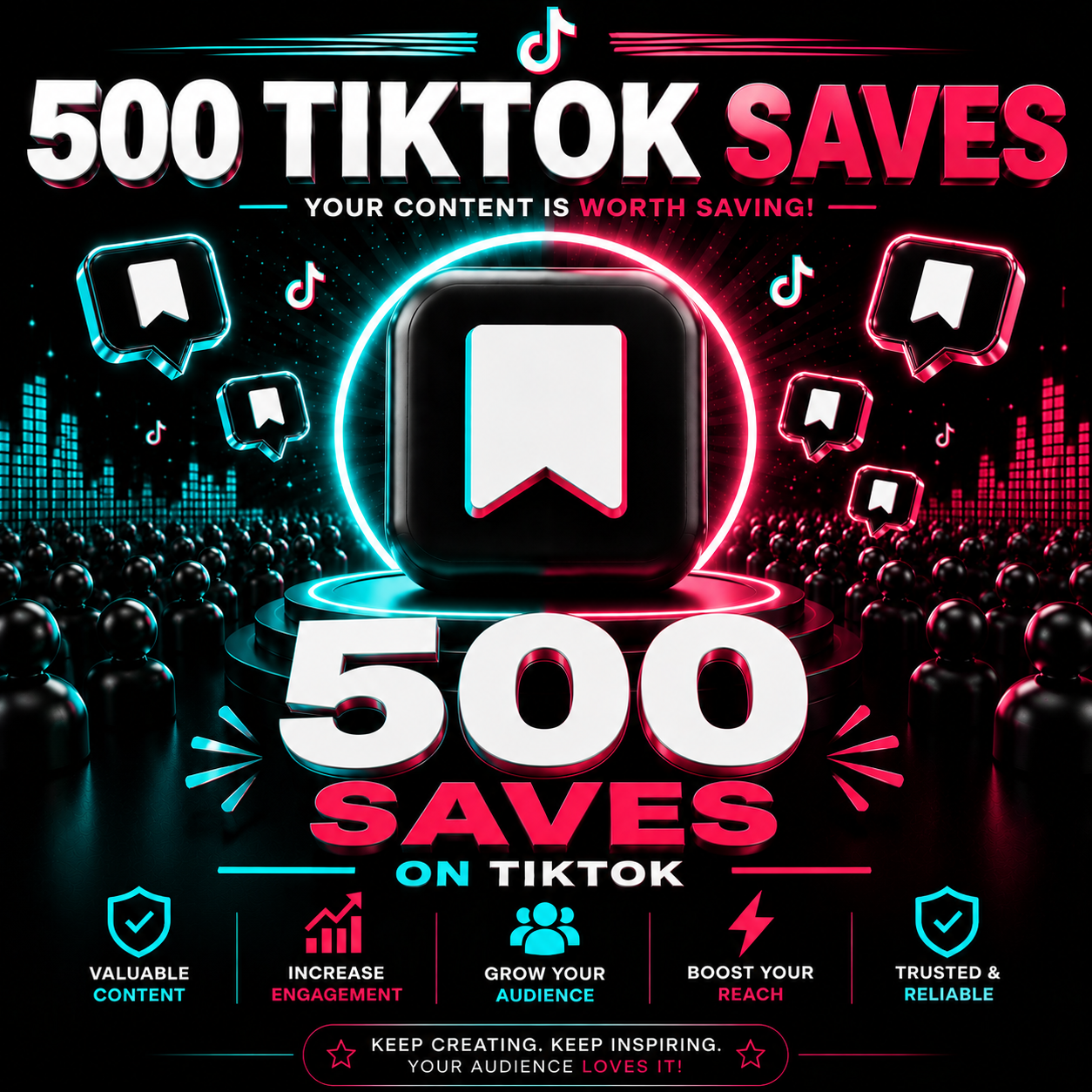 500 Tiktok Saves