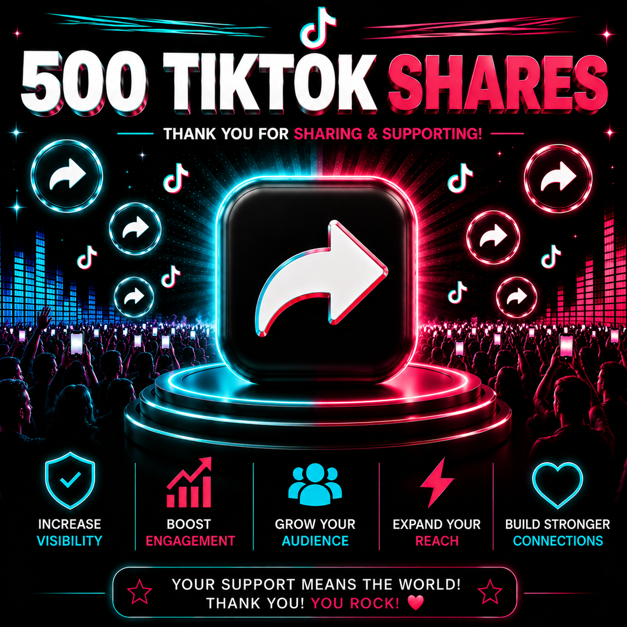 500 Tiktok Shares
