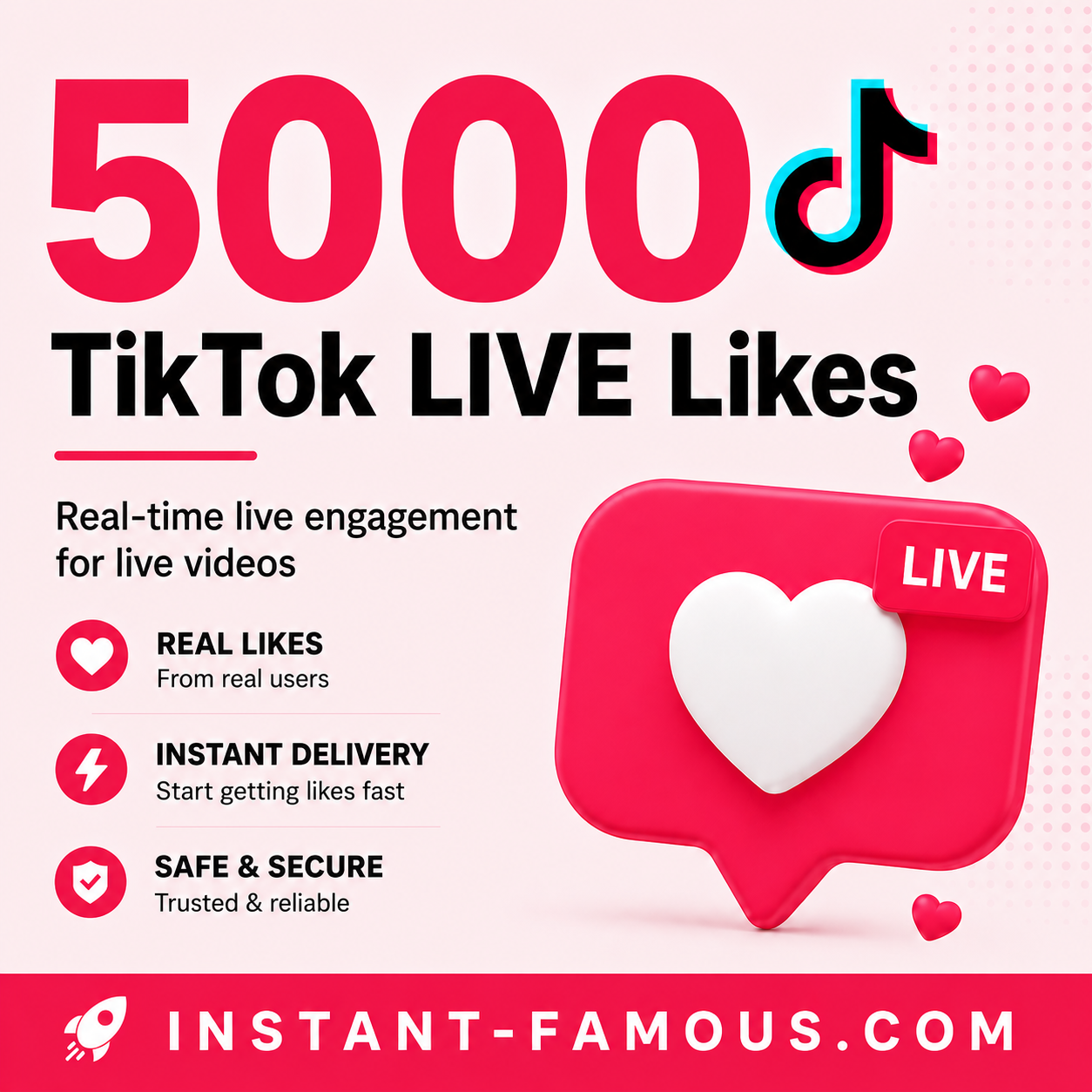 5000 TikTok LIVE likes