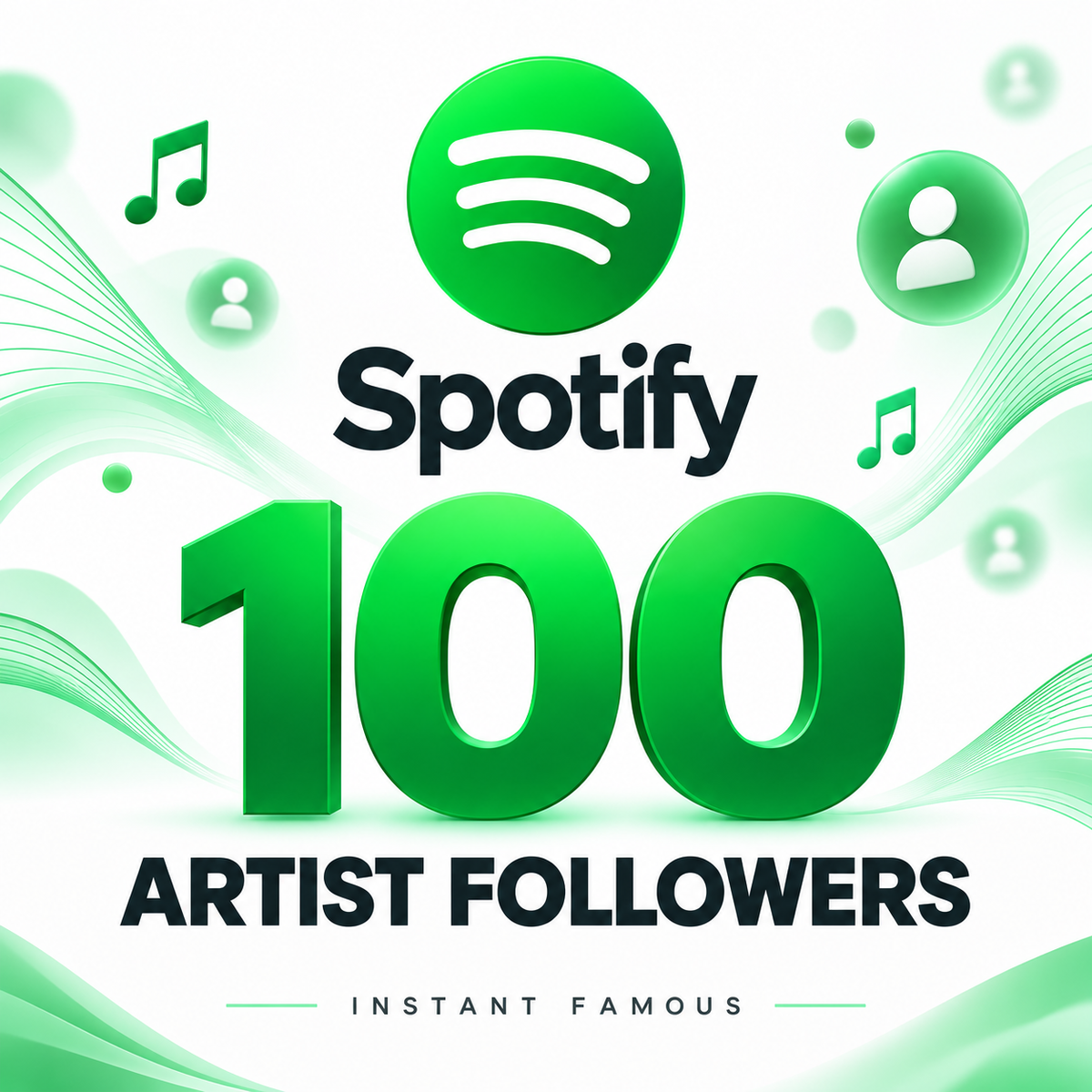 100 Spotify artist followers — Instant Famous
