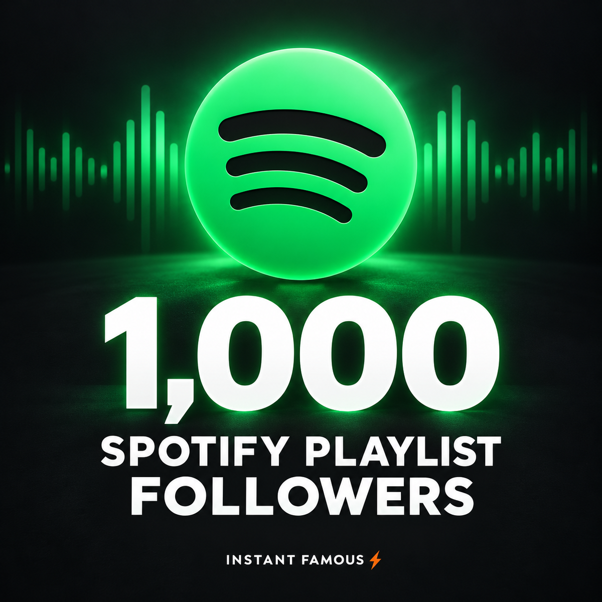 1,000 Spotify playlist followers — Instant Famous