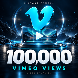 100,000 Vimeo video views package by Instant Famous