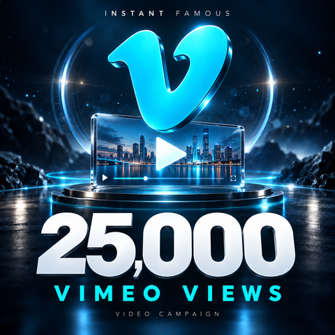 25,000 Vimeo video views package by Instant Famous