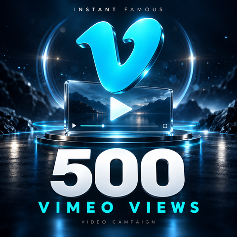 500 Vimeo video views package by Instant Famous