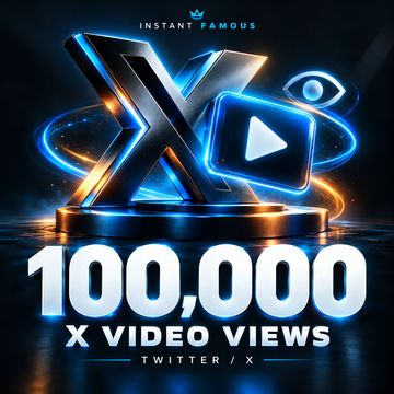 100,000 Twitter / X video views — Instant Famous
