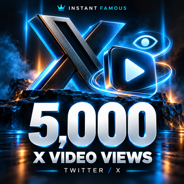 5,000 Twitter / X video views — Instant Famous