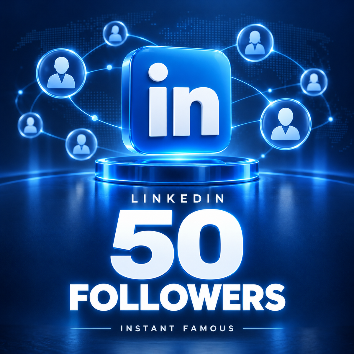 50 LinkedIn Followers — Instant Famous